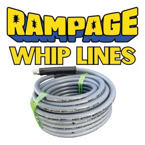 RAMP106-100: RAMPAGE 100″ Smooth Gray 3/8″ Single Wire 4300 PSI High Pressure Hose